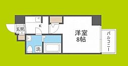 TheParkcross阿波座 1Kの間取図画像