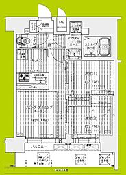 プレリス長田オルヴィア 2LDKの間取図画像