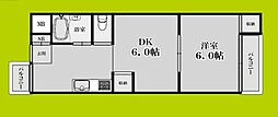 ホワイトハイツ十三東 1DKの間取図画像