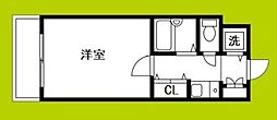 リーガル天神橋 1Kの間取図画像