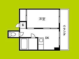 プラスパーハイツ 1DKの間取図画像