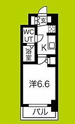 WorldEye阿波座WEST 1Kの間取図画像
