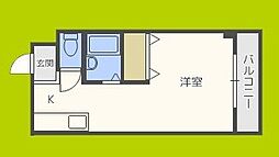 エスパス南巽 ワンルームの間取図画像
