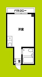 シャトー京橋 ワンルームの間取図画像