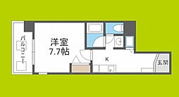 LiAnge難波 1Kの間取図画像