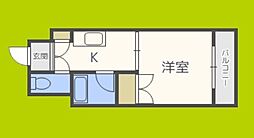DO大阪港 1Kの間取図画像