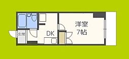 センチュリー新大阪 1DKの間取図画像