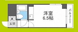 ミフネセントラルベア東三国 ワンルームの間取図画像