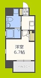 レジディア谷町 1Kの間取図画像