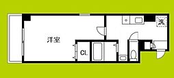 ルミエール瓦屋町 1Kの間取図画像