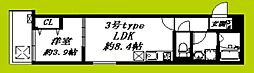 D porta Lily(リリー) 1LDKの間取図画像