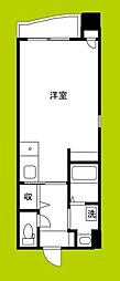 ロイヤルカサブランカ 1Kの間取図画像