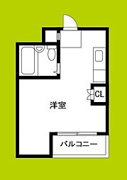 シャトー第三今里 ワンルームの間取図画像