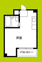 シャトー第三今里 ワンルームの間取図画像