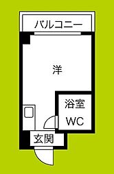 アンヘルム野田 ワンルームの間取図画像