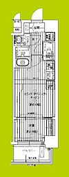 ソルテラスOSAKA姫島ユナイト 1LDKの間取図画像