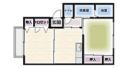 ウエストパレス3 2DKの間取図画像