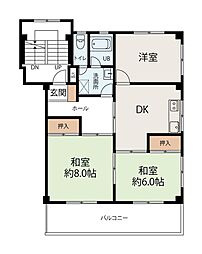 メゾン大和 3LDKの間取図画像