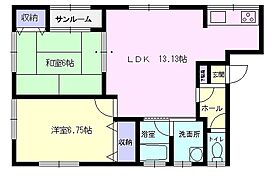 秋田県横手市三本柳字寺田72-5（賃貸アパート2LDK・1階・57.42㎡） その2