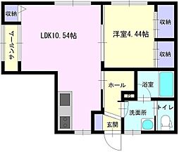 ヒナタ 1LDKの間取図画像
