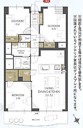 ニュー西船橋マンション 706号室 3LDKの間取り