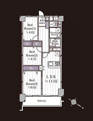 間取り ダイヤリッジ常盤平 2階/206号室