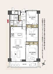 コープ行徳 3LDKの間取図画像