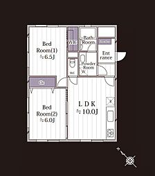 キャッスル稲毛 2LDKの間取図画像