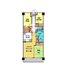 ネオハイツ勝田台 3LDKの間取図画像