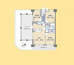 グリーンビレッジ浜野駅前 3LDKの間取図画像