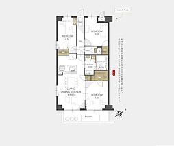 アーバネスト船橋三咲 3LDKの間取図画像