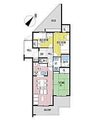 ハイホーム佐倉1番館 3LDKの間取図画像