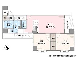 エクセレント文京動坂 2LDKの間取図画像