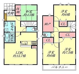 大河原町字新南 4SLDKの間取り
