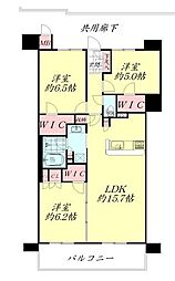 プレシス仙台榴ヶ岡公園 3LDKの間取図画像