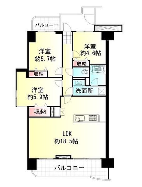 間取りを拡大表示
