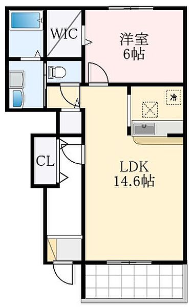 大阪府大阪狭山市茱萸木4丁目(賃貸アパート1LDK・1階・52.01㎡)の写真 その2