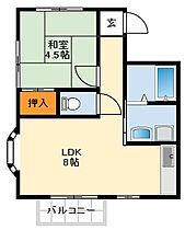 大阪府大阪狭山市大野西（賃貸アパート1LDK・2階・30.00㎡） その2