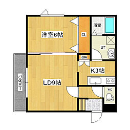 フェリーチェラピュタS 1LDKの間取図画像