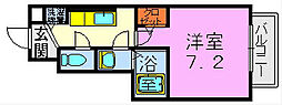 シダーコンフォール弐番館 1Kの間取図画像