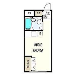 第一のぼりマンション ワンルームの間取図画像