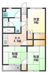 舞松原ビル 3DKの間取図画像