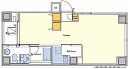 GLAX市ヶ谷一口坂 1Kの間取図画像
