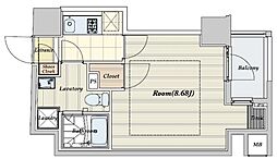 BeverlyHomesTANASHI3 1Kの間取図画像