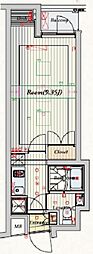 ビバリーホームズ町屋 1Kの間取図画像