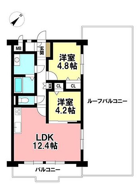 2LDK 間取り
