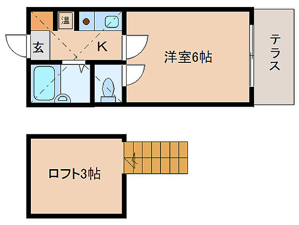 シティパレス21法蓮P-2 108｜奈良県奈良市法蓮町(賃貸アパート1K・1階・16.10㎡)の写真 その2