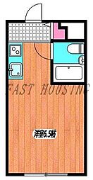 京王線 幡ヶ谷駅 徒歩3分の賃貸マンション 5階ワンルームの間取り