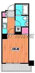 京王線 初台駅 徒歩1分の賃貸マンション 6階1Kの間取り