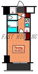 京王線 初台駅 徒歩5分の賃貸マンション 8階1Kの間取り